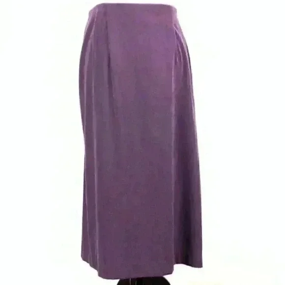 Long purple womens skirt size PL stretch career